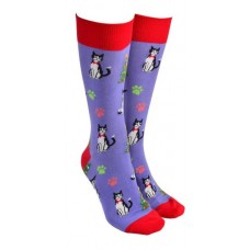 Christmas Cat Socks - Mauve
